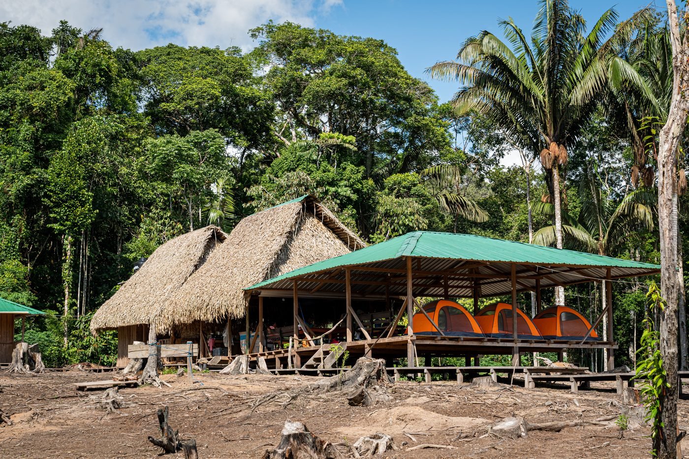 Glamping tents at camp