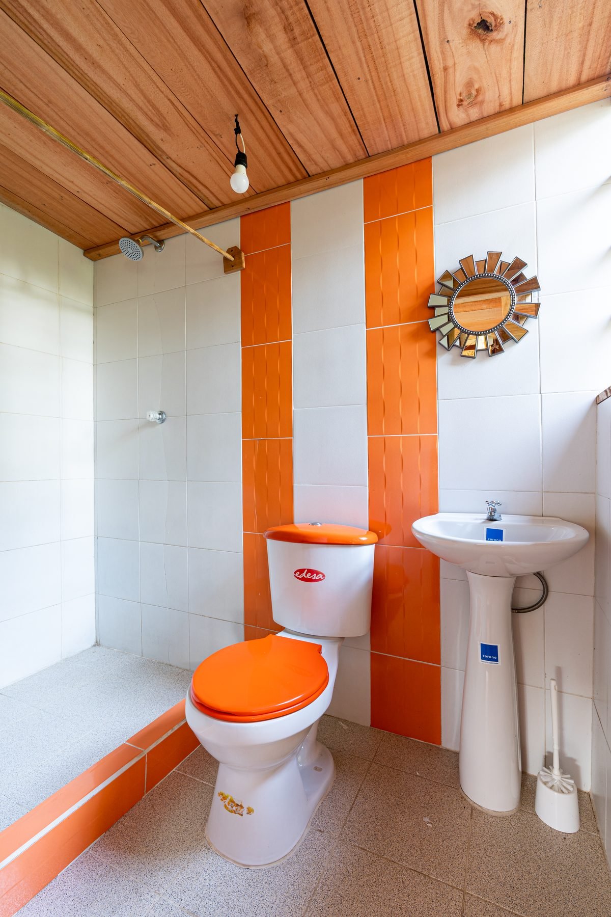 Private bathroom in the lodge cabins